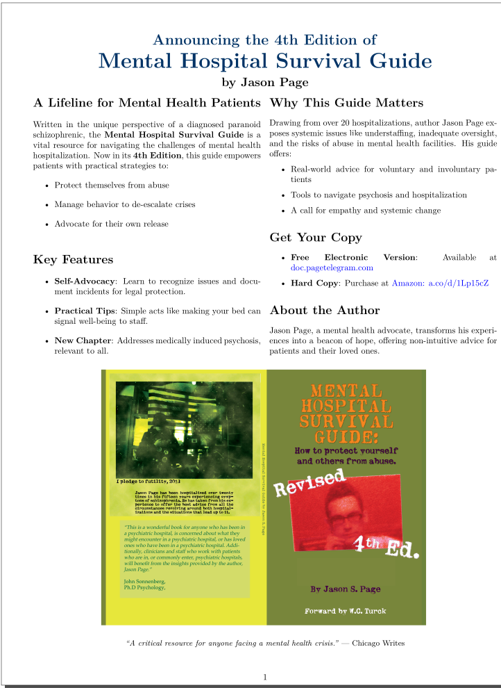 Mental Hospital Survival Guide 4th Edition Cover